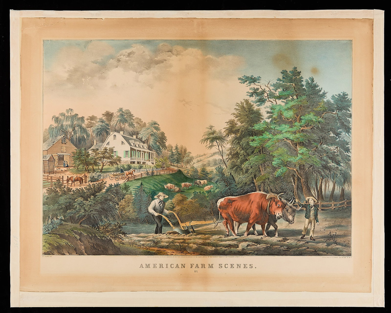 Currier & Ives "American Farm Scenes" Lithograph (1 of 5)