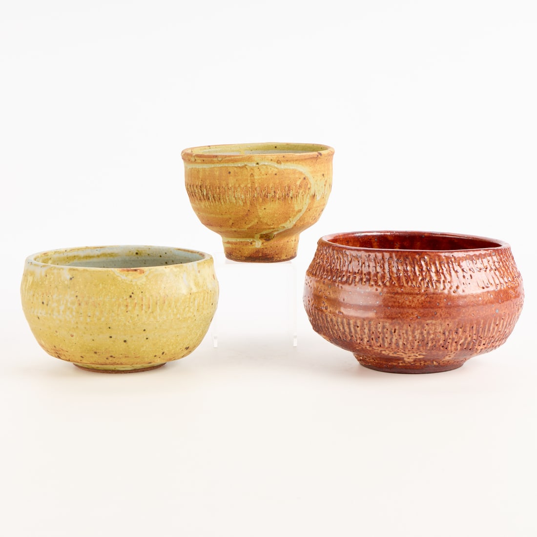 3 Warren MacKenzie Studio Pottery Bowls - Marked (1 of 6)
