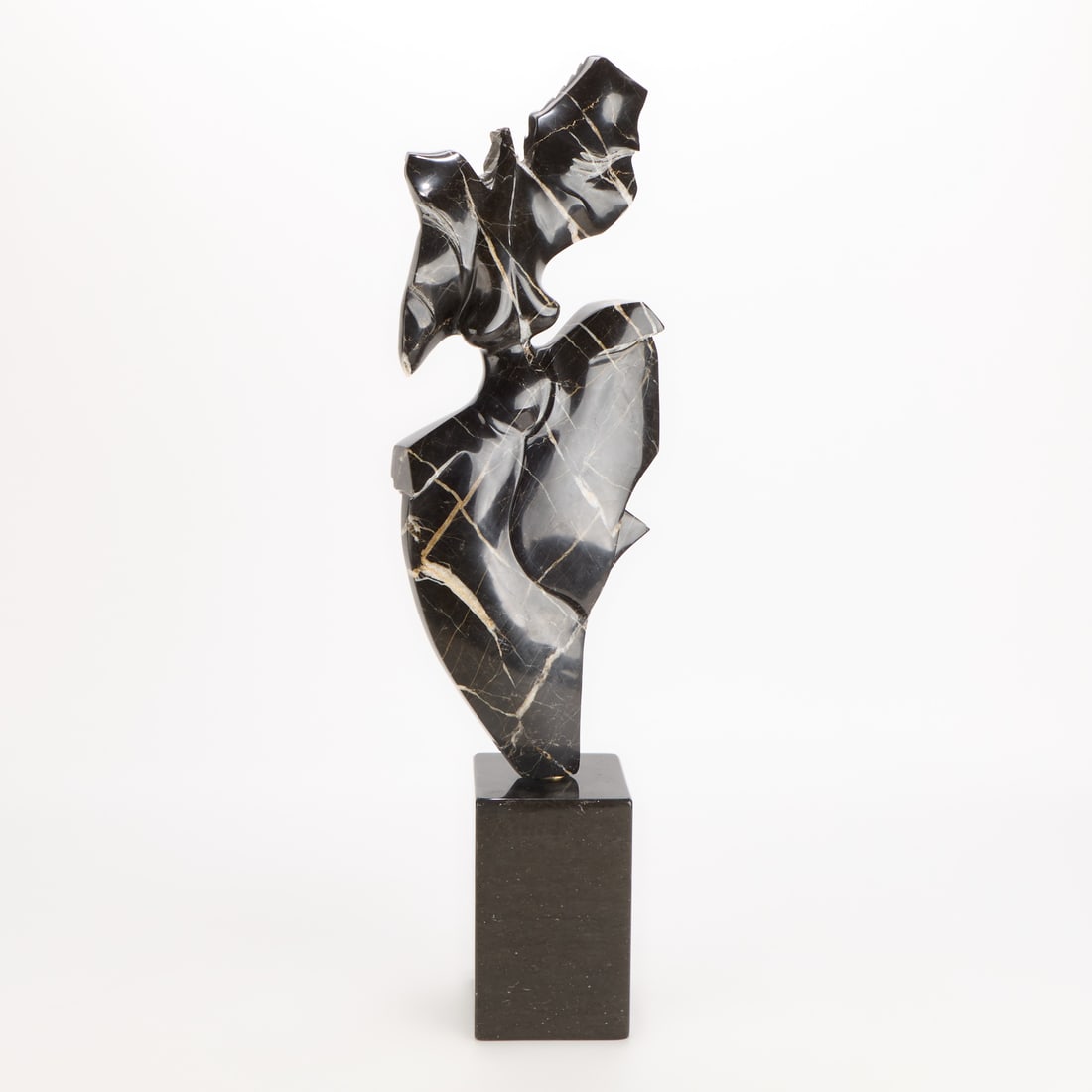 Fritz Olsen Black Abstract Marble Sculpture 1989 (1 of 4)