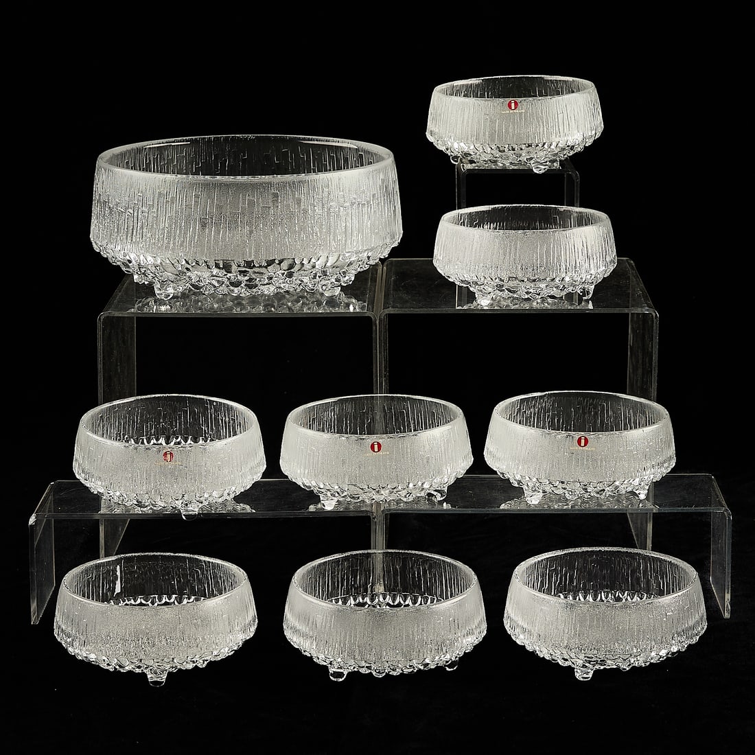 Set 9 Iittala "Ultima Thule" Glass Bowls (1 of 3)