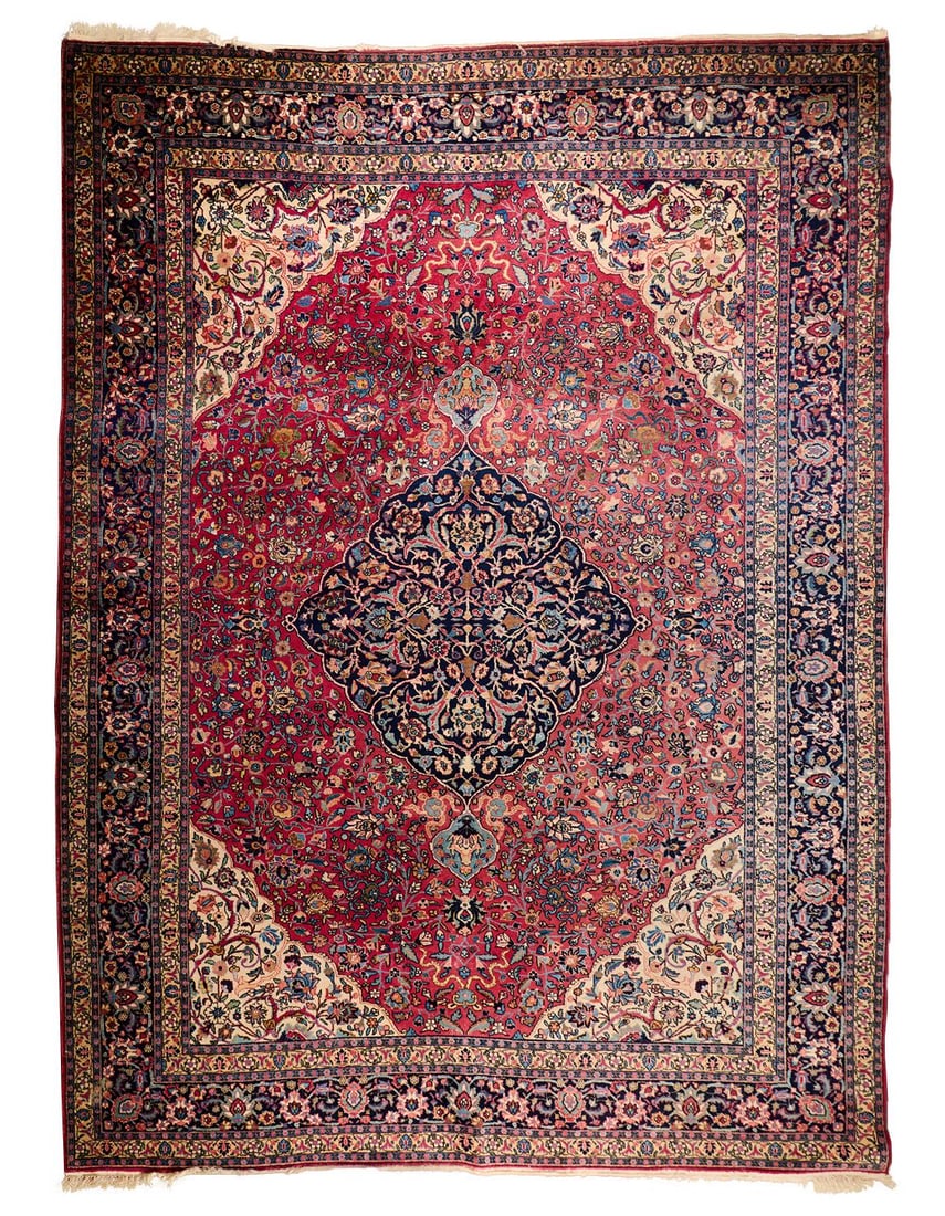 Lrg Central Persian Kashan Rug 13'9" x 9'3" (1 of 3)