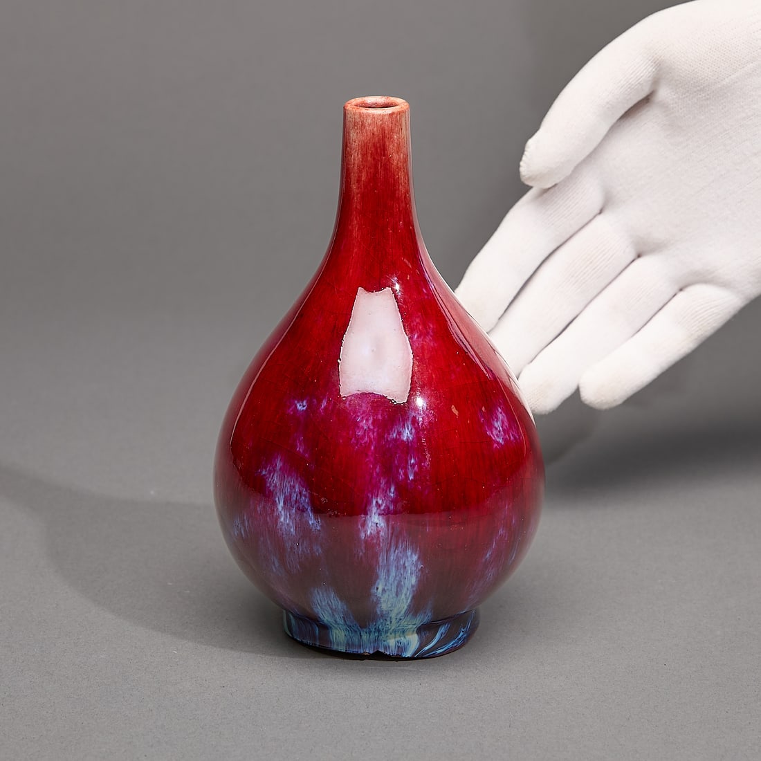 Chinese Qing Porcelain Tianqiuping Flambe Vase - 2