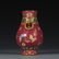 Qing dynasty coral read flower pattern double ring ear