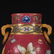 Qing dynasty coral read flower pattern double ring ear - 2