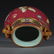 Qing dynasty coral read flower pattern double ring ear - 5