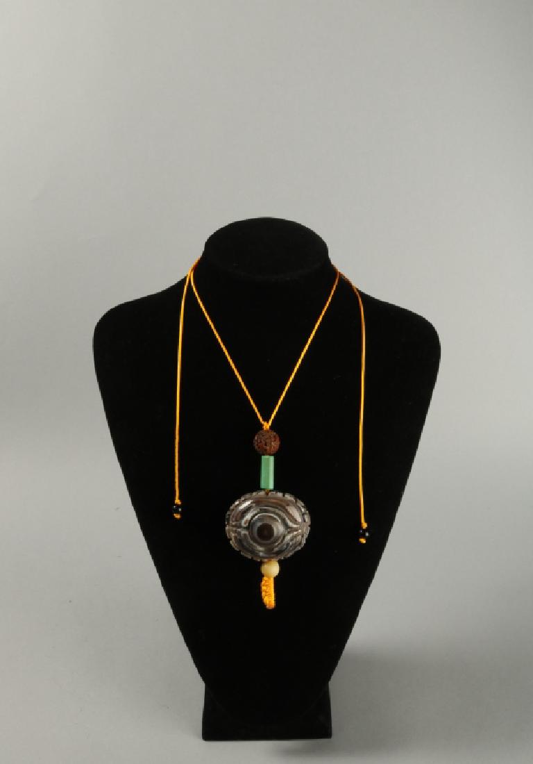 Antique Agate Luk Mik Dzi W/ turquoise/Amber (1 of 4)