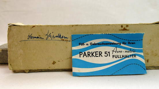 PARKER 51 pen: PARKER 51 fountain pen, new condition in original box. Defects to box.