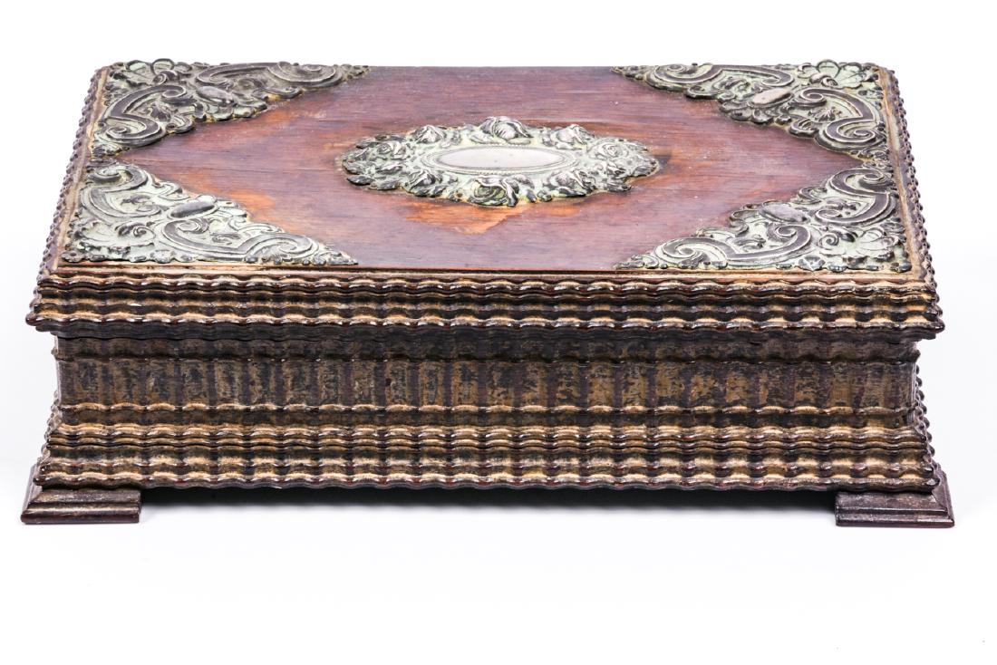 An old Brazilian Jacaranda wooden jewelry box (1 of 9)