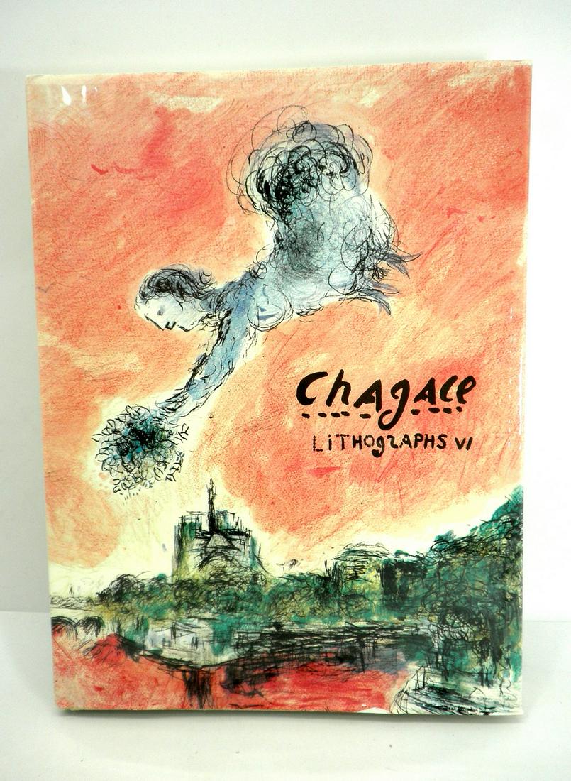 Marc Chagall - Lithography Catalog No. 6, 1980-1985: Marc Chagall - Lithography Catalog No. 6, 1980-1985, remarks and cataloging by Charles Sorlier, published by Crown Publishers, INC., New York, in the English language, 33X25 cm. The lithographs in thi
