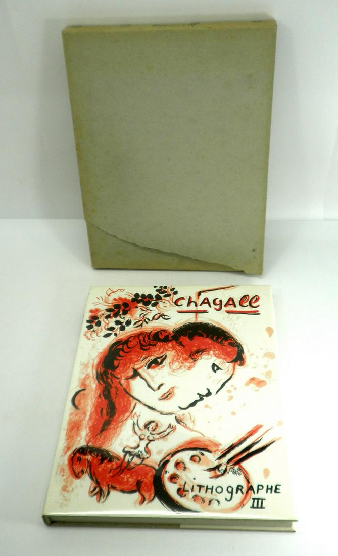 Marc Chagall - Lithography Catalog No. 3, 1962-1968,: Marc Chagall - Lithography Catalog No. 3, 1962-1968, Includes 2 Original Lithographs, remarks and cataloging by Fernand Mourlot and Charles Sorlier, published by Andre' Sauret' Editeur, in the French 