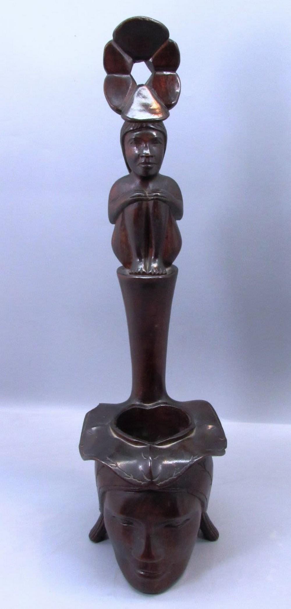 Hand Carved Wooden Ashtray Made in Hawaiian Folk Crafting (1 of 6)