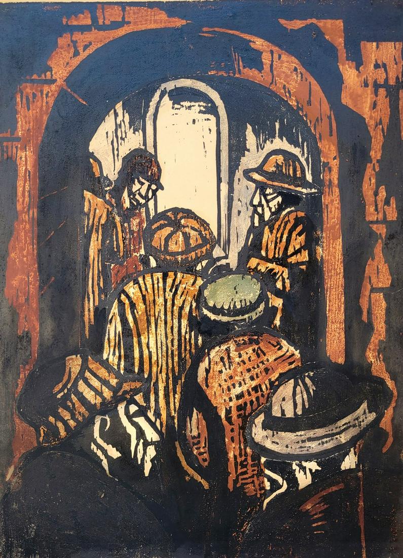 Jacob Steinhardt (1887-1968), Entrance to the Teacher House (1 of 4)