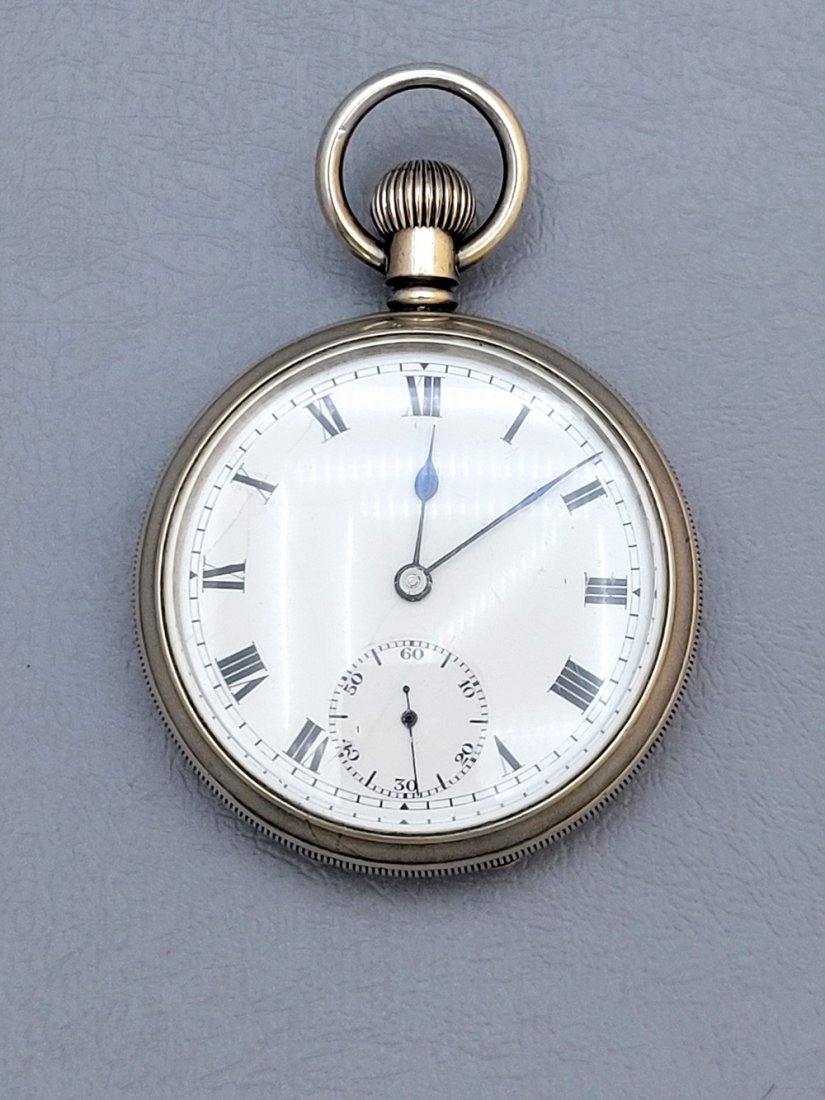 Antique English Silver Pocket Watch Made by Dennison Watch Case Co. (1 of 8)