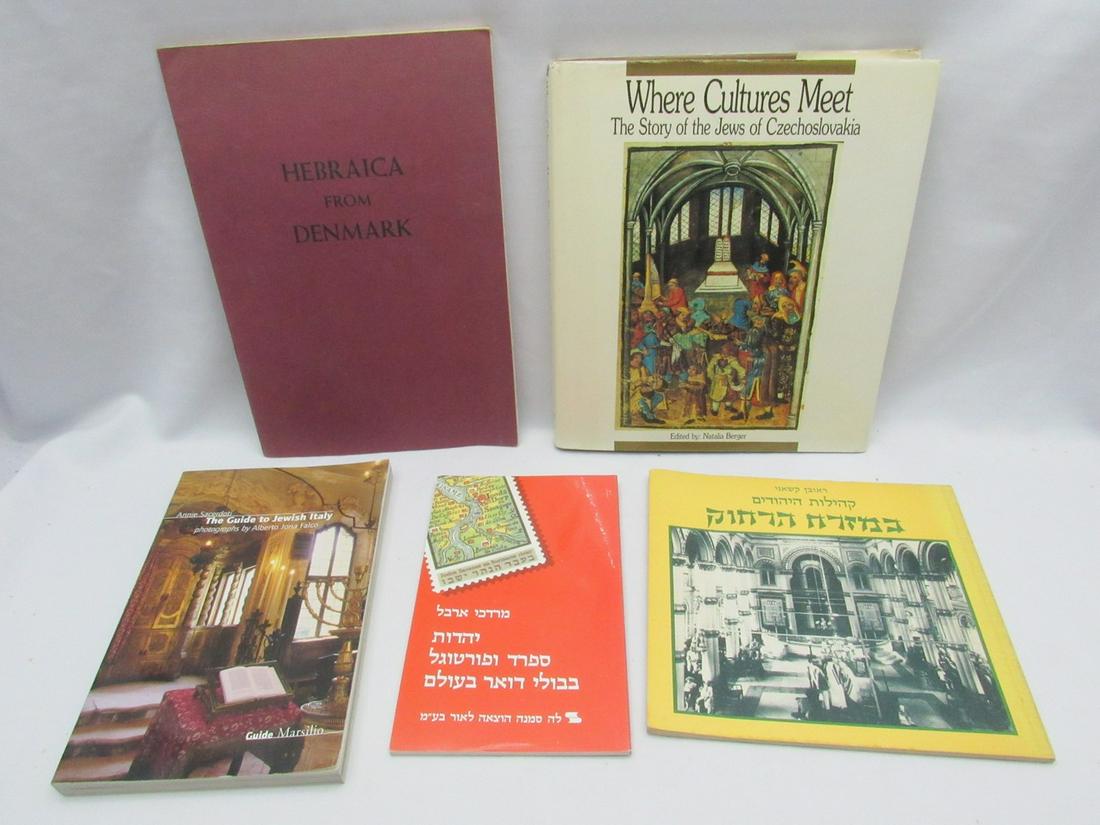 An Assortment Of 5 Books About Diaspora Judaism: An Assortment Of 5 Books About Diaspora Judaism, including: The Guide to Jewish Italy, by Anne Sacerdoti, photo Alberto Jona Falco, Marsilio Publishing, Venice, 2004, 207 pages, paperback, rich in ill