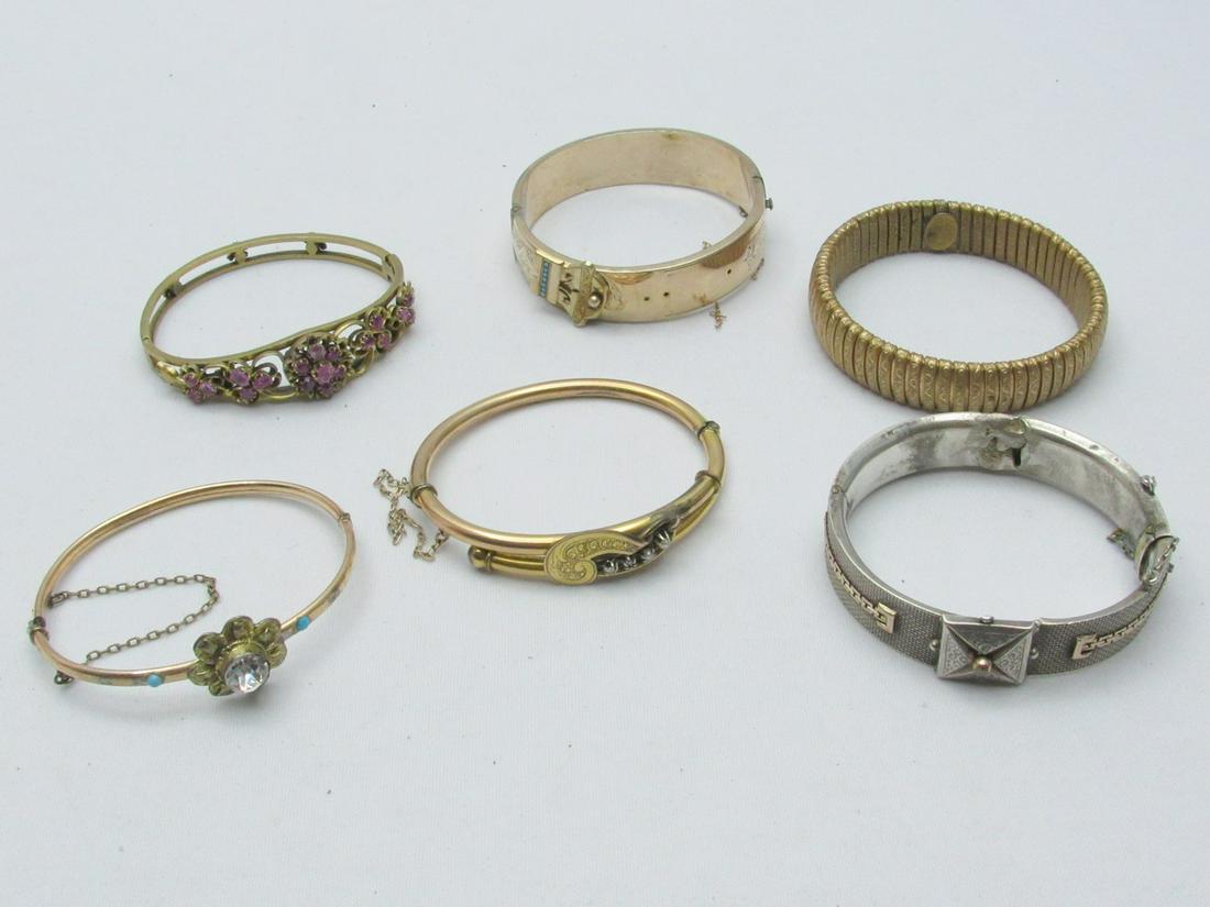 An Assortment Of 6 Fine Old/Antique Bangle Bracelets (1 of 13)