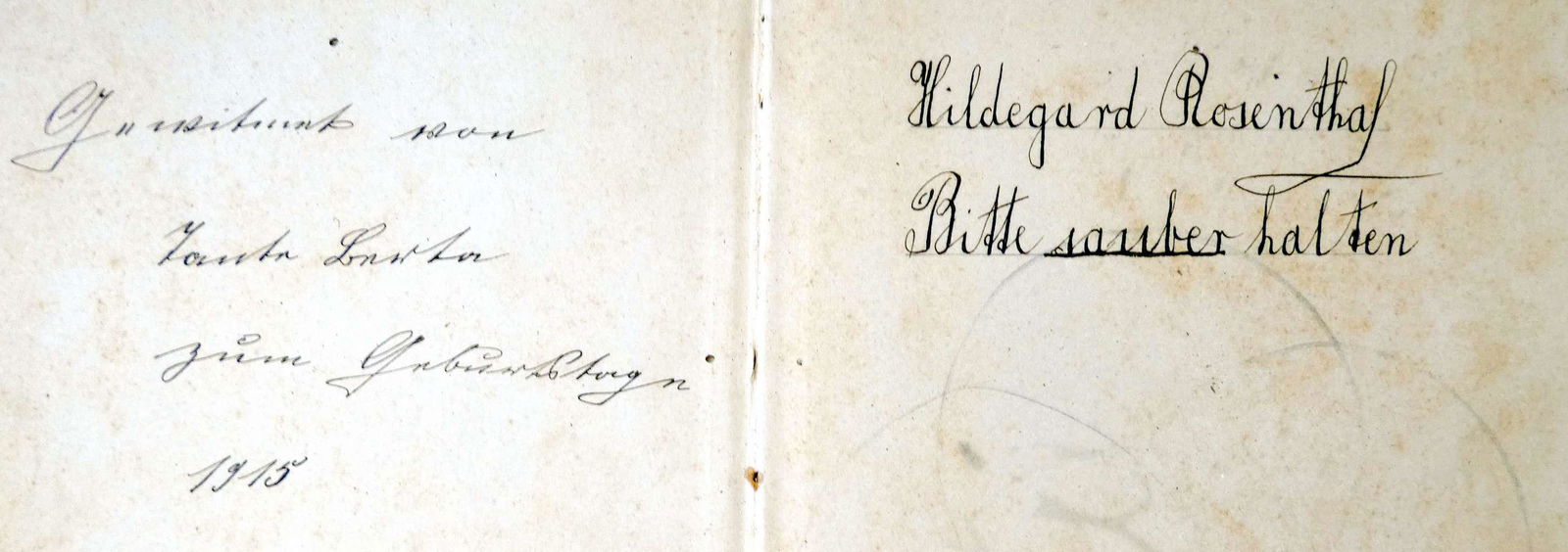 Diary of a Jewish German Girl, Hildegard Rosenthal, 1915 â€“ 1925, Berlin (1 of 14)