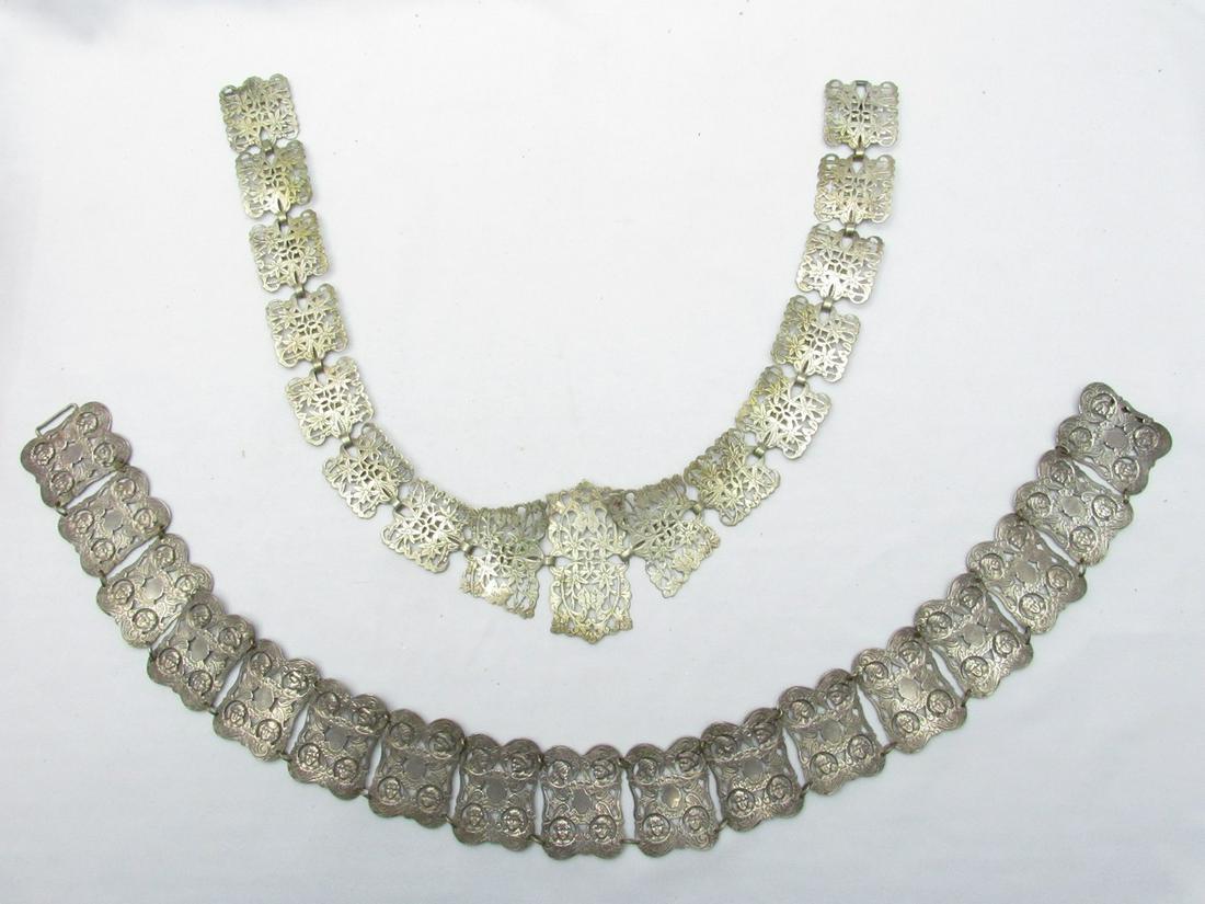 Lot Of 2 Antique English Art Nouveau Link Belts (1 of 11)