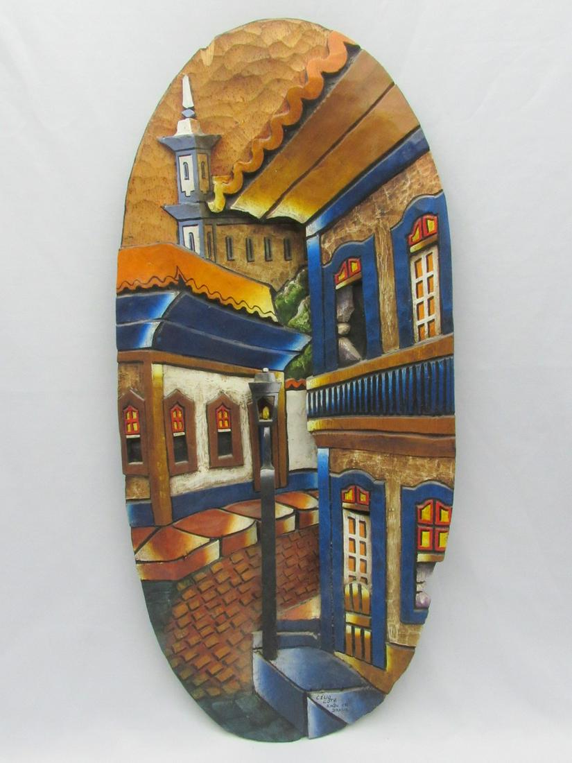Artistic wood carving relief made by Celio Cota Gallery (1 of 5)