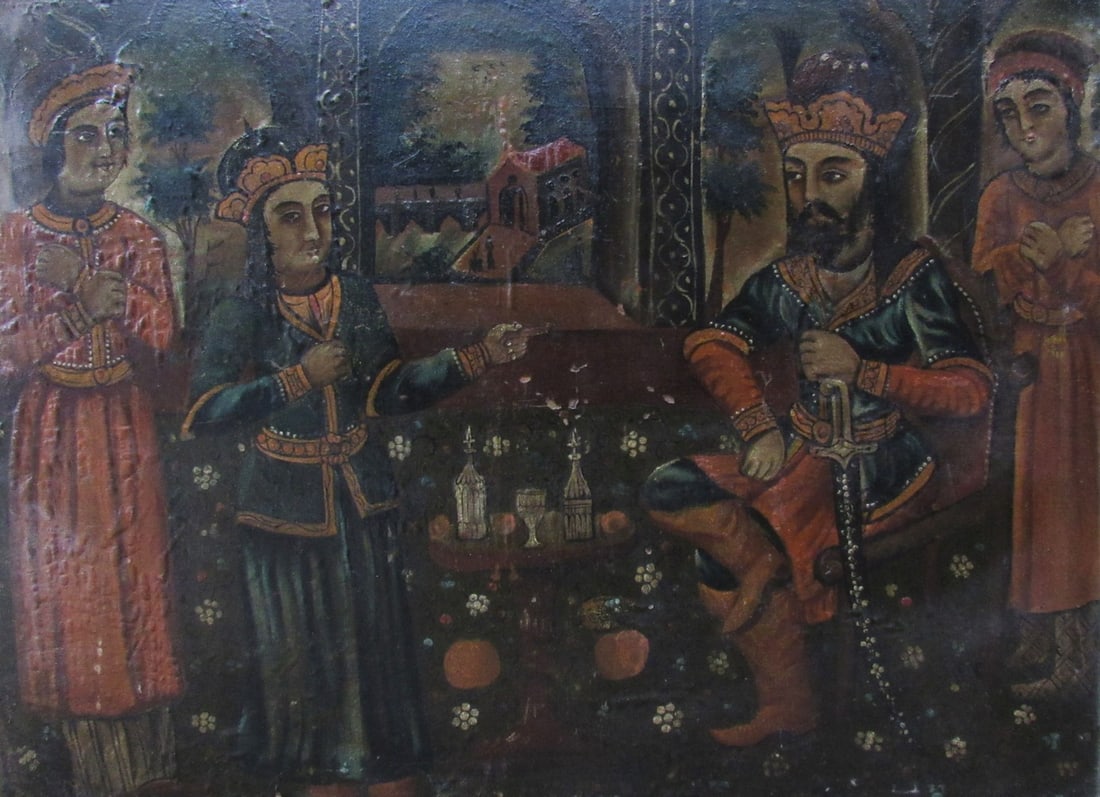 Unknown artist, in the court of the Shah and Empress of the Persian Kingdom (1 of 3)