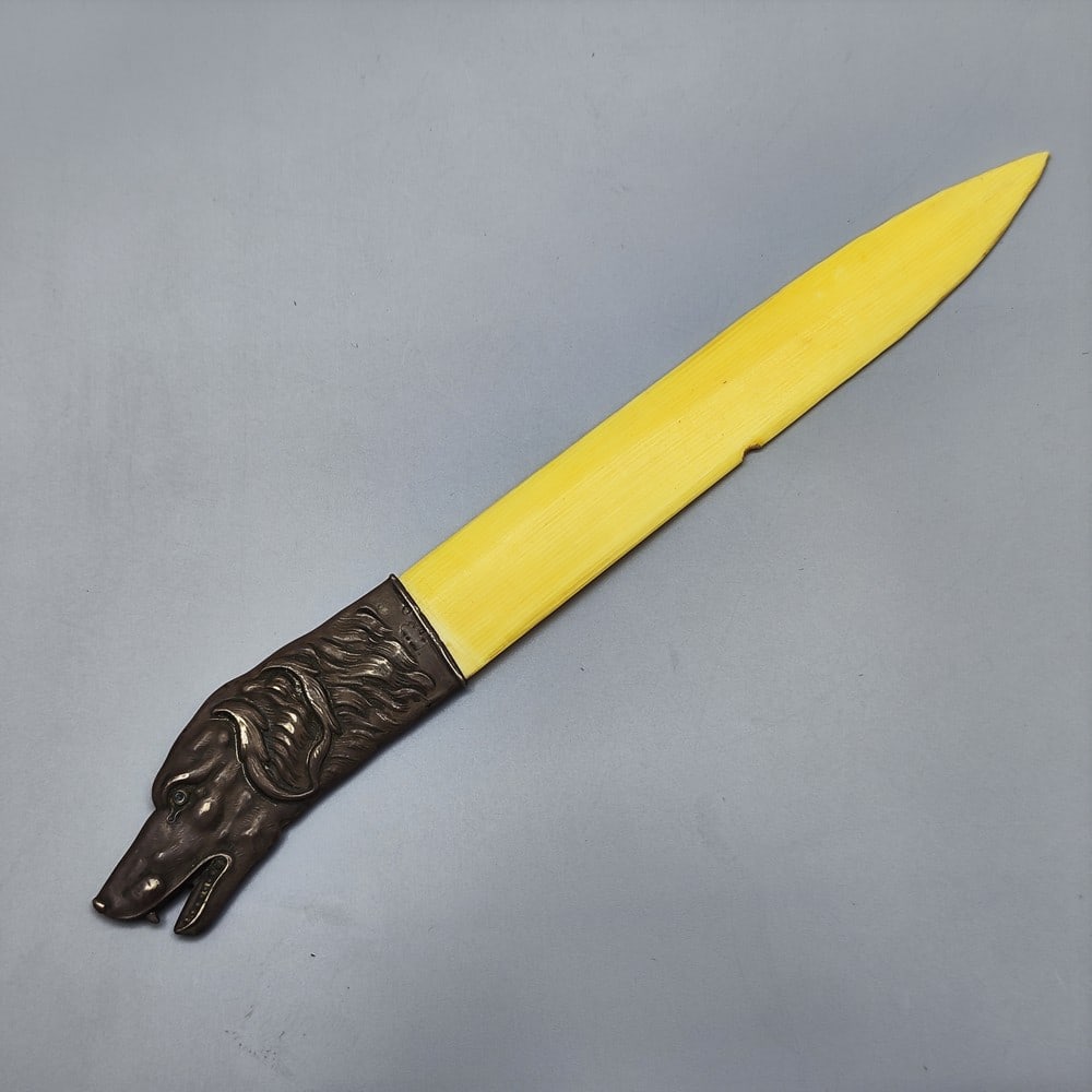 Old Silver And Celluloid Letter Opener Knife Auction