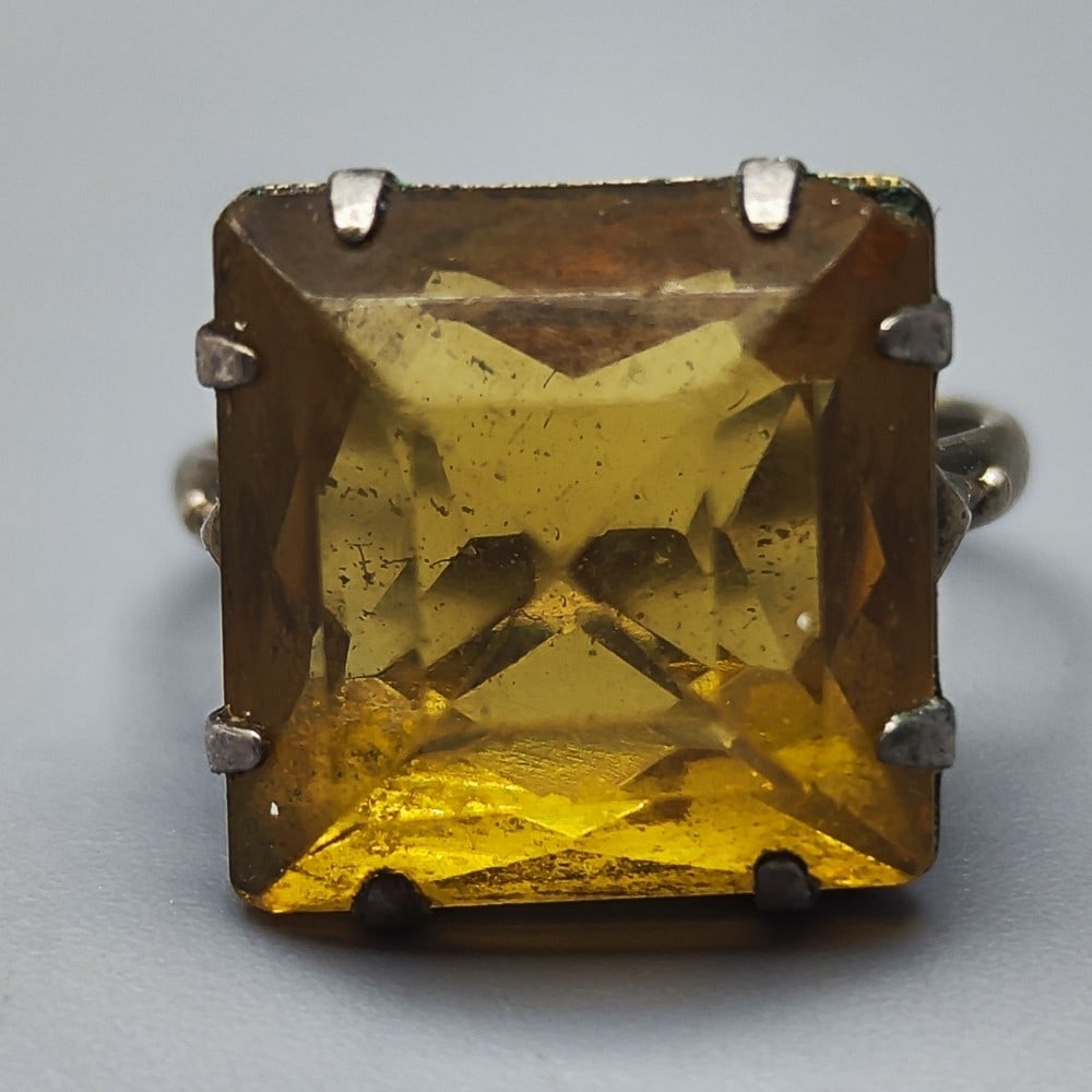 Old Soviet 875 Silver Ring Set with polished (1 of 3)