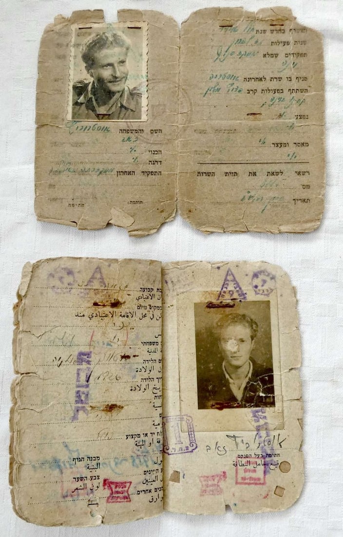 Very rare! Irgun (Etzel) 2 Documents of the Member Zeev Ostrovich, Commander of Squad “Altalena (1 of 16)