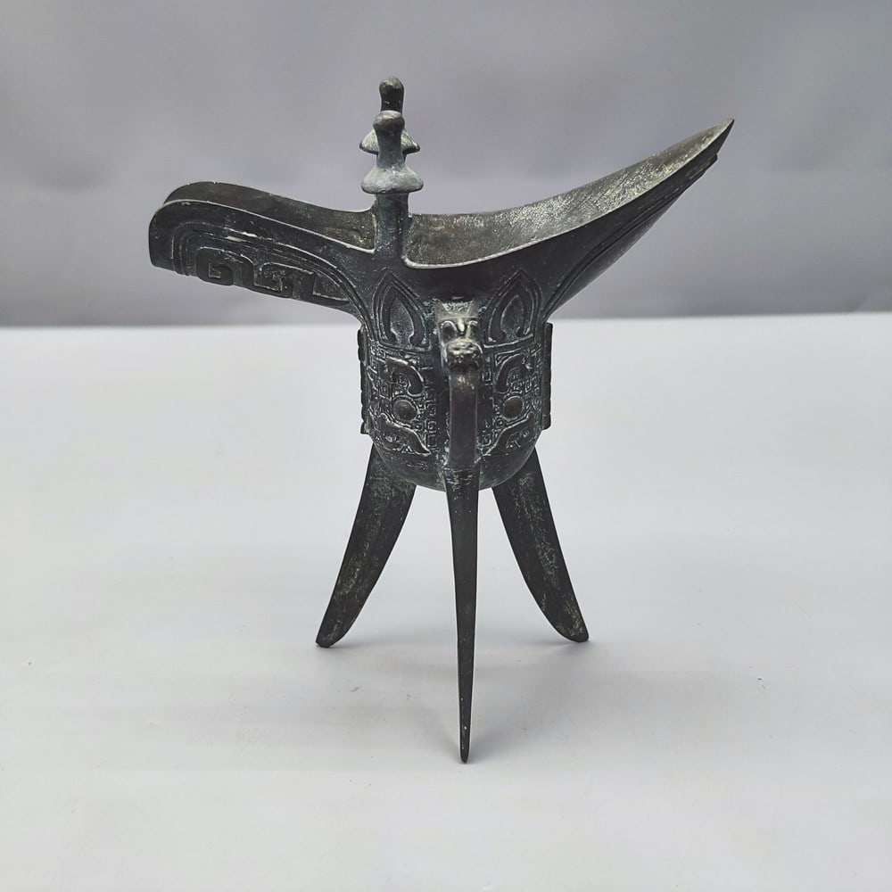 Chinese ceremonial bronze goblet (1 of 8)