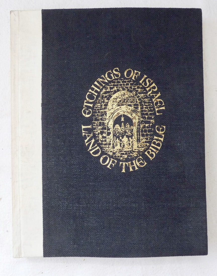 Alec Stern, Jewish American Artist, Autograph on book: “Etchings of Israel Land of the Bible??, (1 of 20)