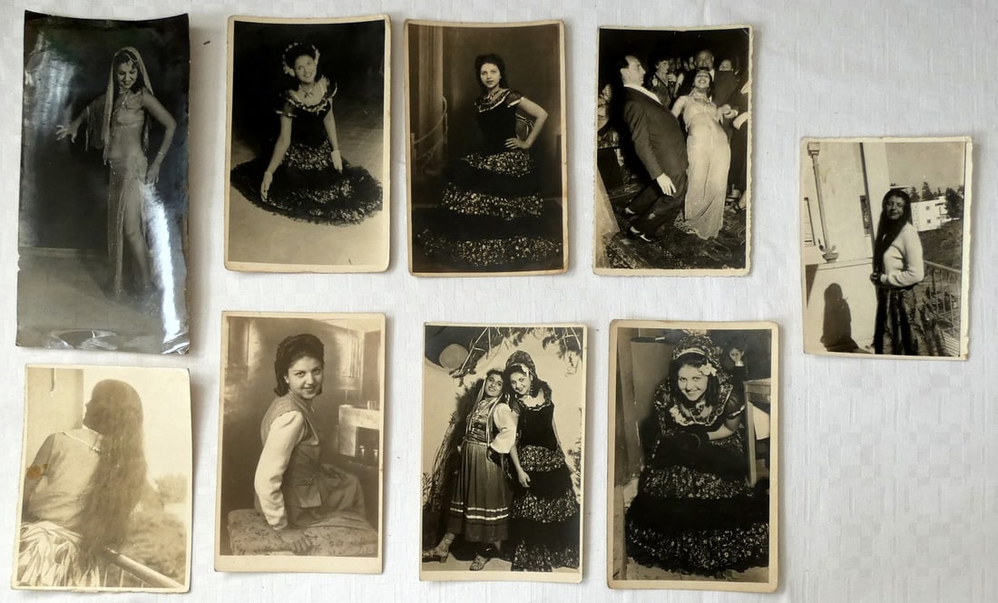 Collection of 9 photographs of a Jewish Dancer, 1930-40’s, PC size. (1 of 15)