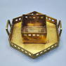 Jugendstil brass tray Wiener Werkstatte Secessionist designed after Josef Hoffmann