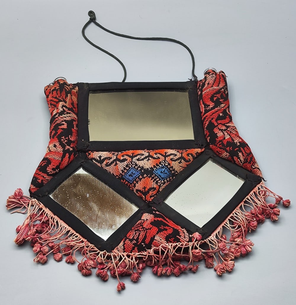 Bedouin/Palestinian embroidery travel makeup mirror (1 of 7)