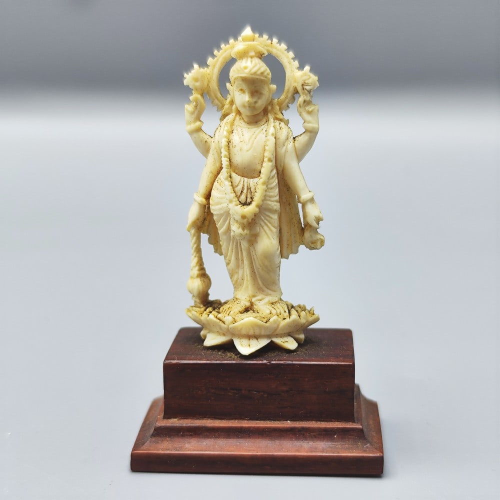 Old miniature carved "Indian goddess" figurine (1 of 4)