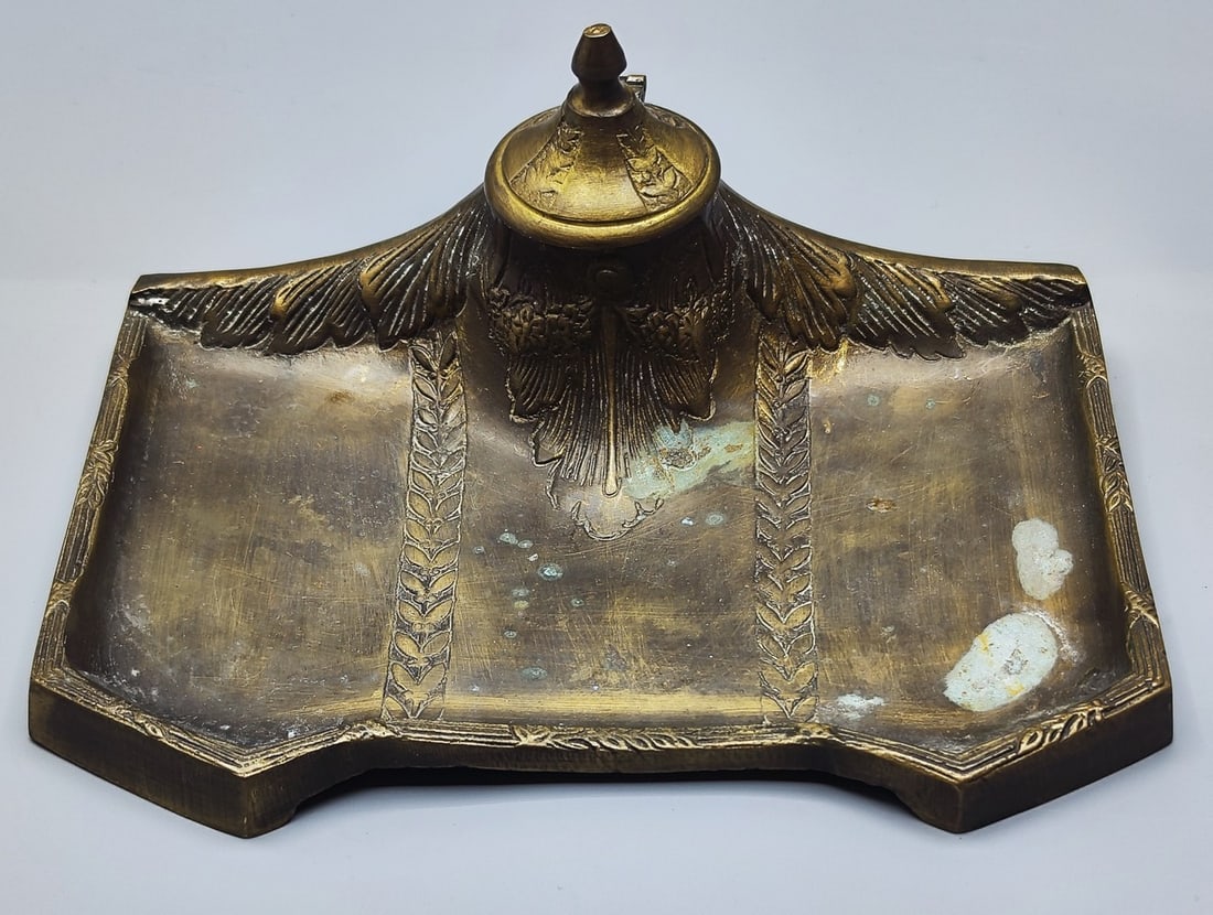 Antique German Art Nouveau Jugendstil inkwell (1 of 7)