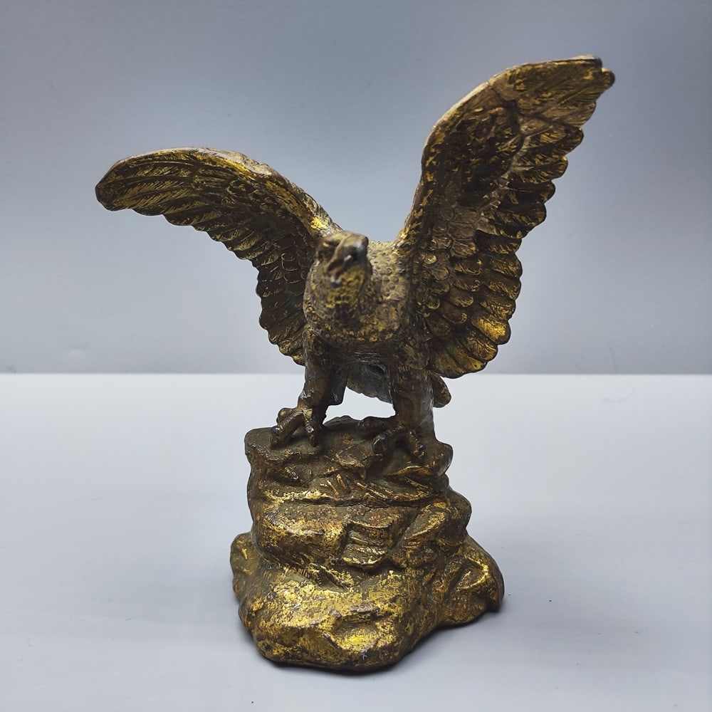 Old Spelter "Eagle" pocket watch holder (1 of 5)