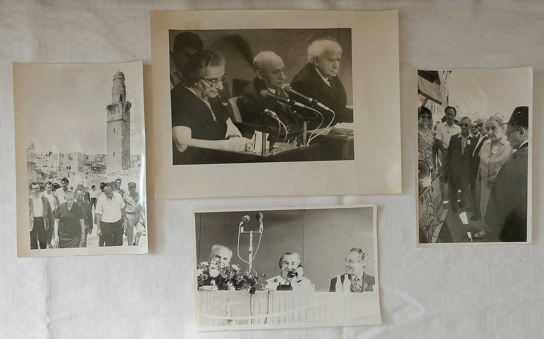Ben Gurion, Golda Meir, Shimon Peres - 4 Orig. Press Photographs, 1960’s, Israel. (1 of 11)