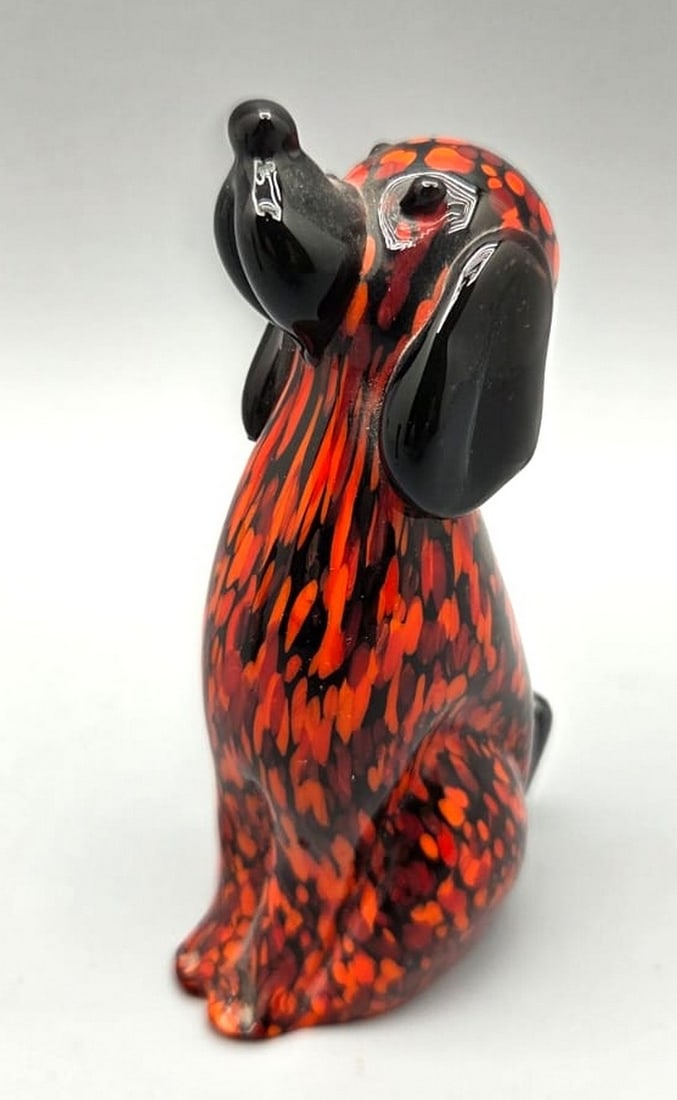 Murano glass dog figurine according to the design of Archimede Seguso (1 of 7)