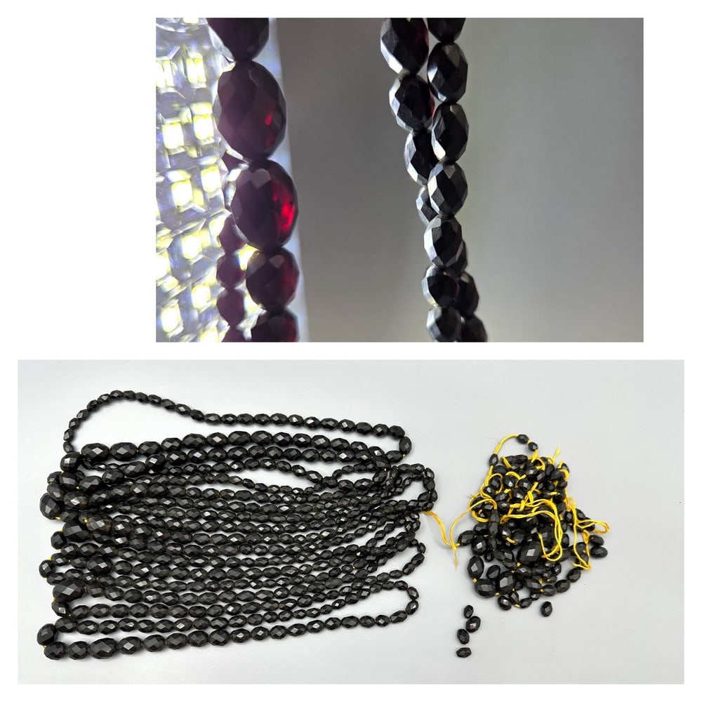 Assortment old graded cherry amber beads (1 of 12)