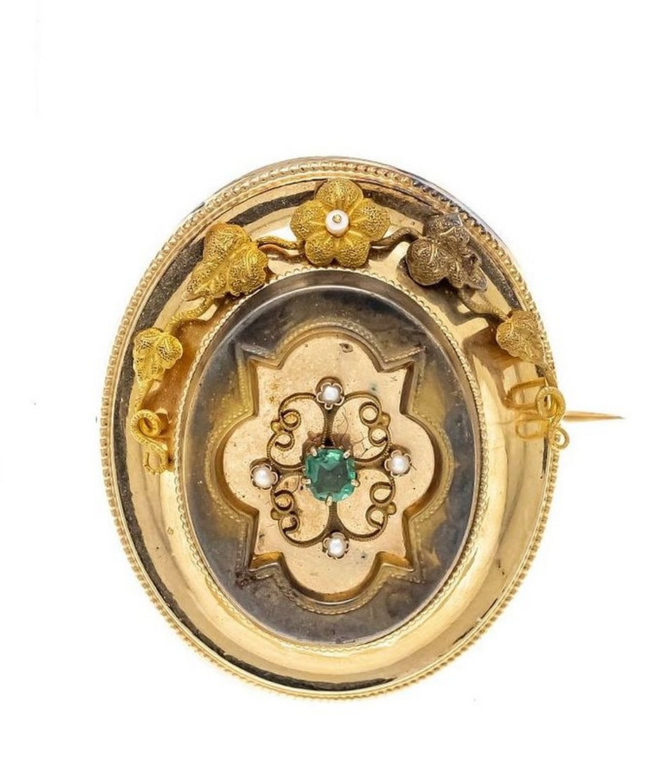 Antique 14K Gold Brooch Pendant (1 of 7)