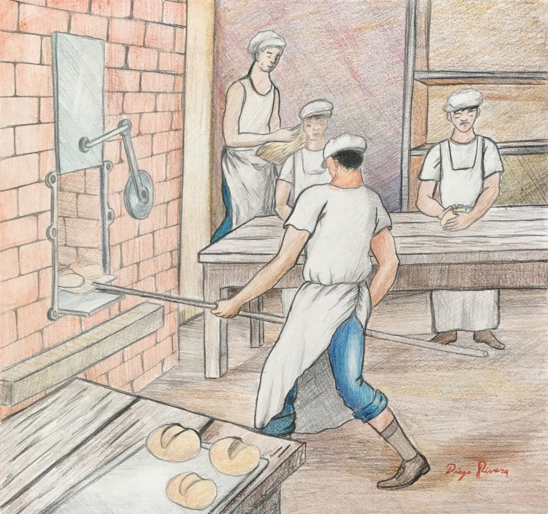 Diego RIVERA (1886-1957) Colored Pencil on Paper (1 of 1)