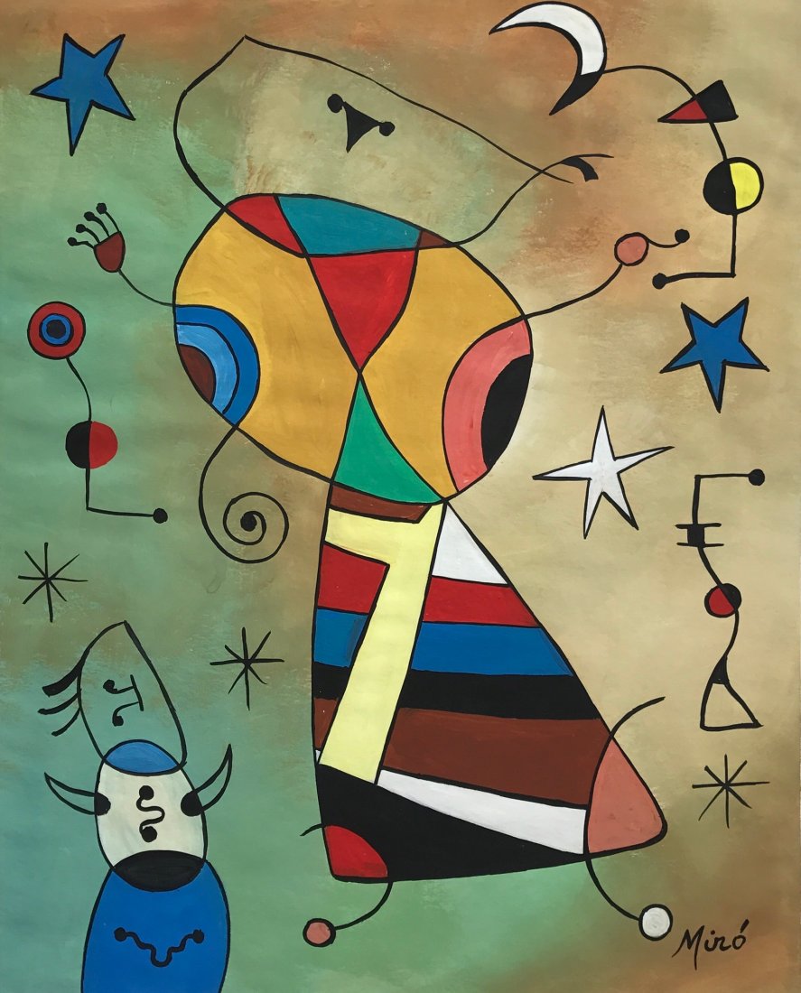 Joan MIRO (1893-1983) Gouache on paper (1 of 1)