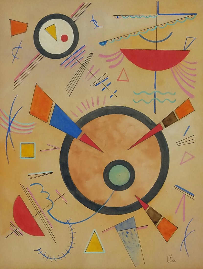 Wassily KANDINSKY (1866-1944) Mixed Media on Paper. (1 of 1)