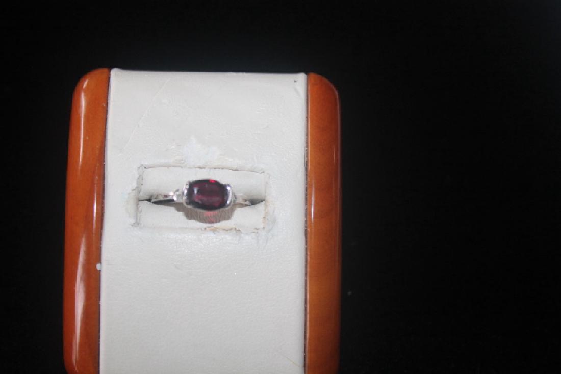 Stunning Pigeon Blood Ruby & Diamond Band Ring (1 of 1)