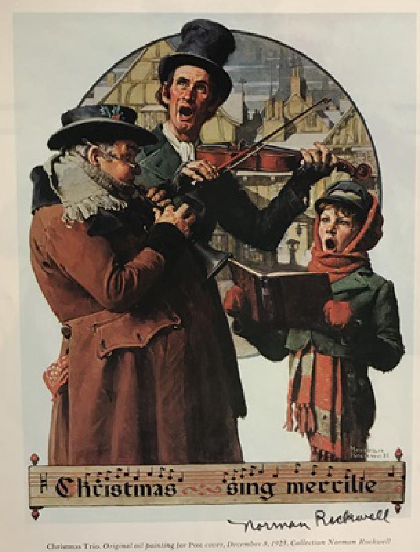 Christmas Trio - Norman Rockwell Lithograph (1 of 2)