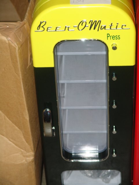 BEER O MATIC 5 VENDING MACHINE RETURN UNTESTED AS: BEER O MATIC 5 VENDING MACHINE RETURN UNTESTED AS IS HOLDS 10 CANS Quantity: 2
