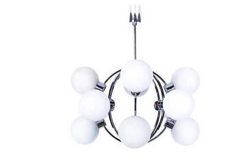 Mid Century Modernist Atomic Chrome Sputnik Chandelier
