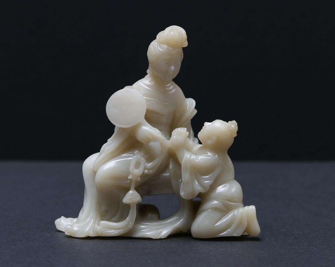 Shoushan stone carving of figure (1 of 3)