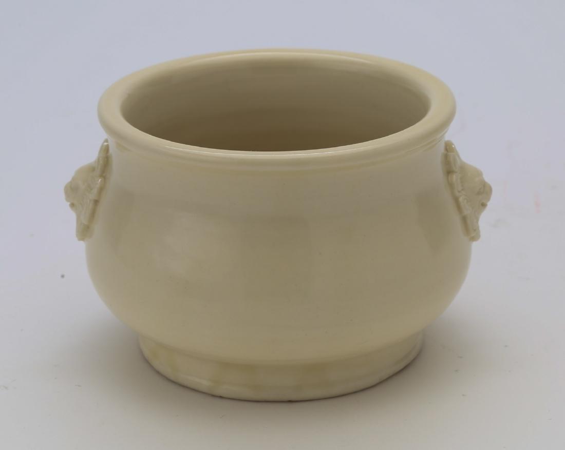 White glaze incense burner (1 of 4)