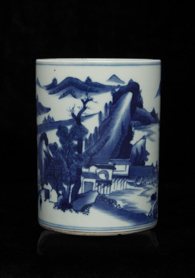 Chinese blue&white brush pot (1 of 3)