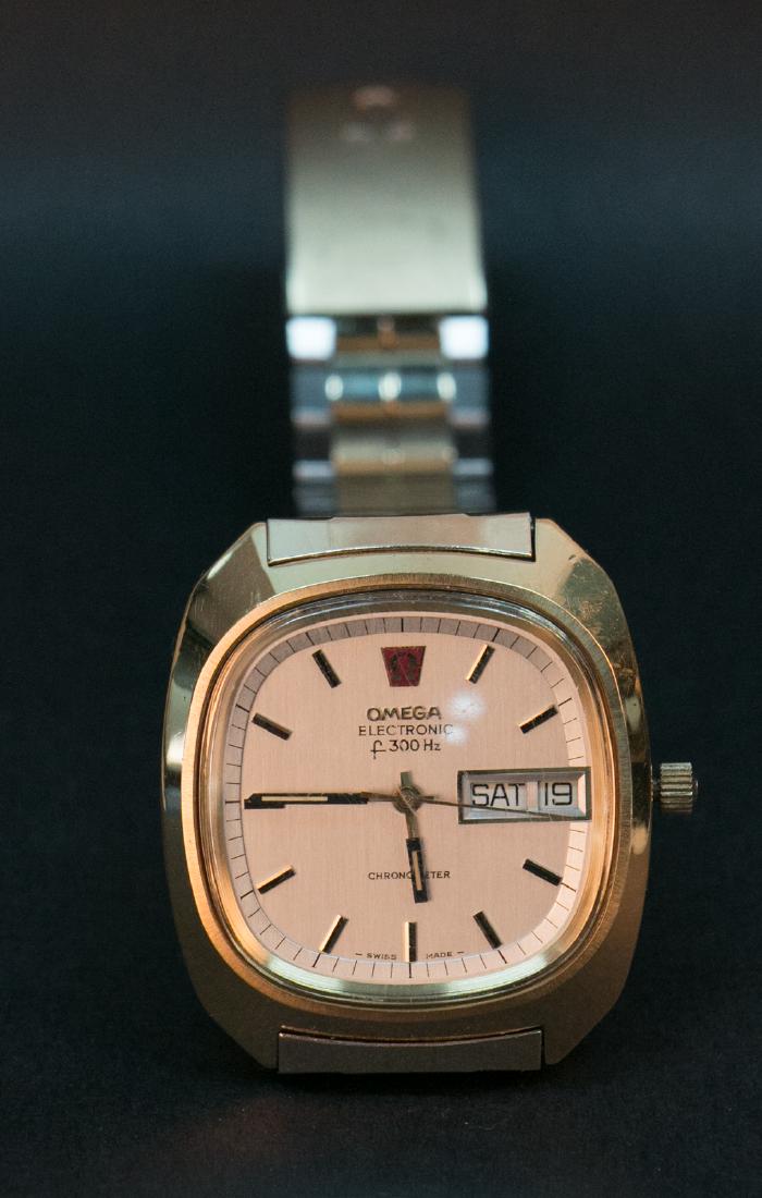 A gold filled omega watch: A gold filled omega watch