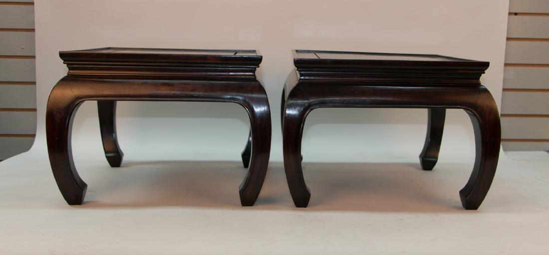 A pair of chinese hardwood small stool (1 of 8)